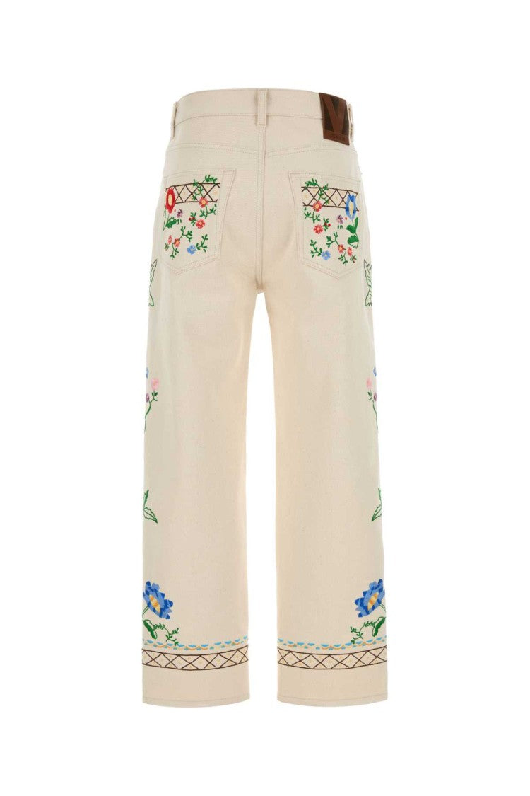 Valentino Garavani Melange Ivory Denim Jeans