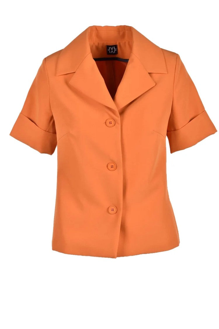 Lvl Level Vibes Level Orange Short-Sleeve Polyester-Blend Jacket