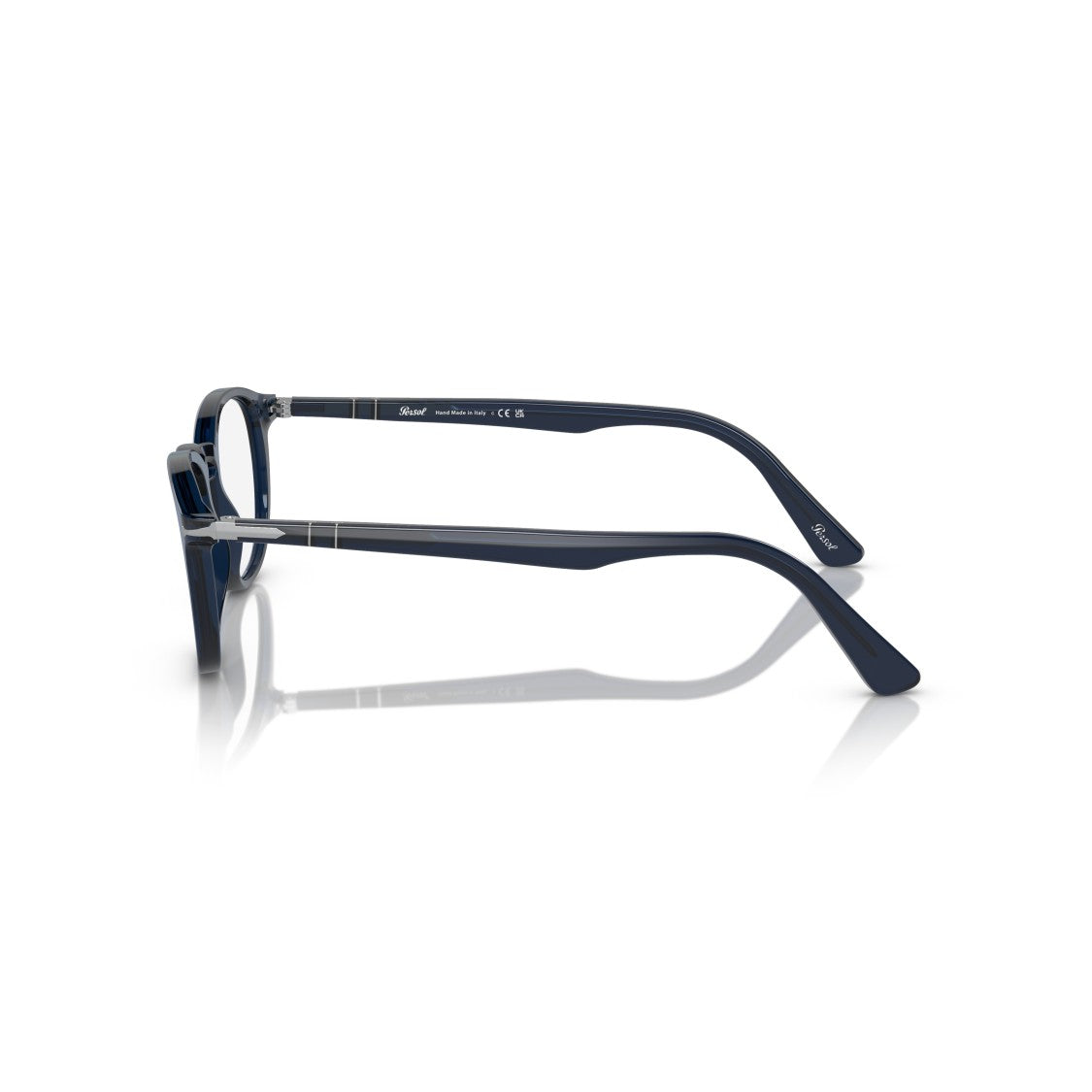 Persol 0Po3143v Round Acetate Sunglasses With Metallic Accents