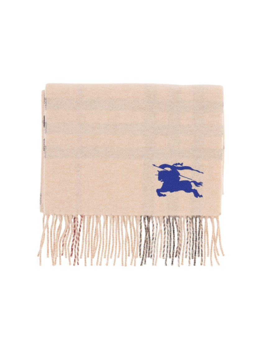 Burberry Beige Cashmere Reversible Check Scarf