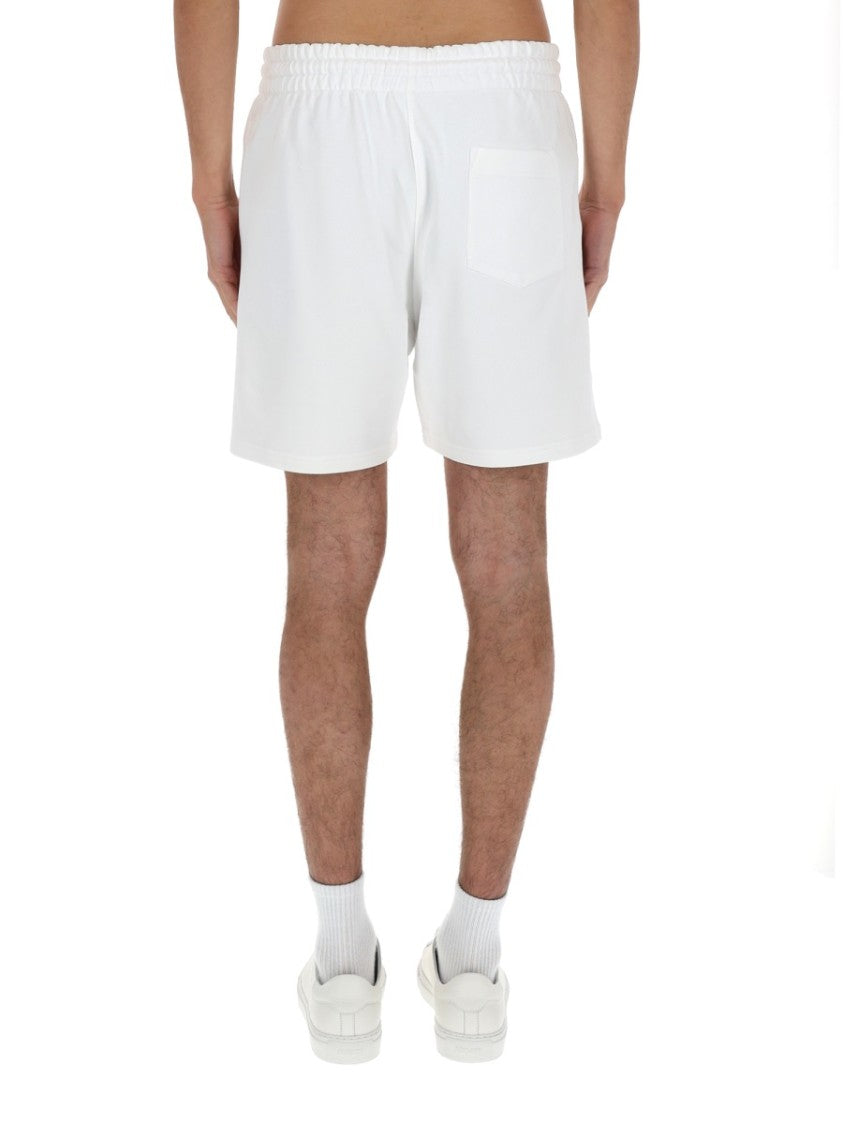 Casablanca Elastic Waistband Logo Print Shorts