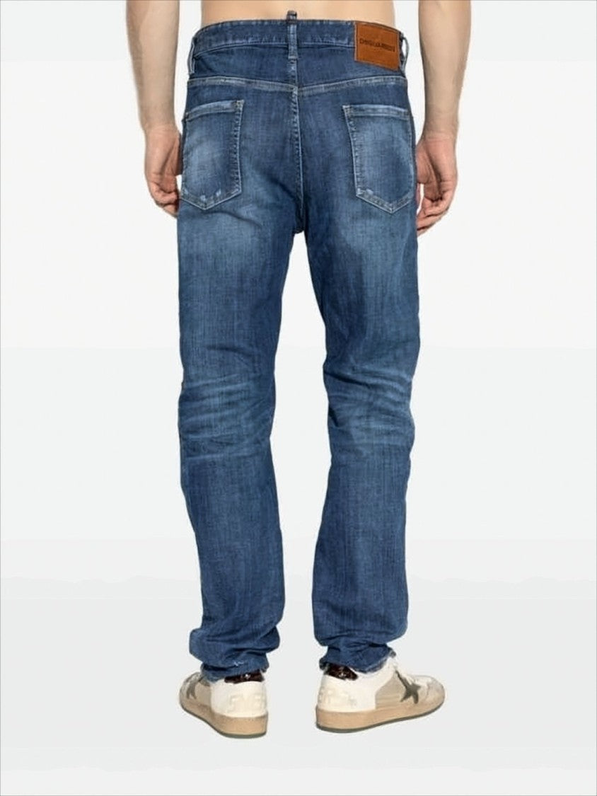 Dsquared2 Straight-Leg Distressed Denim Pants