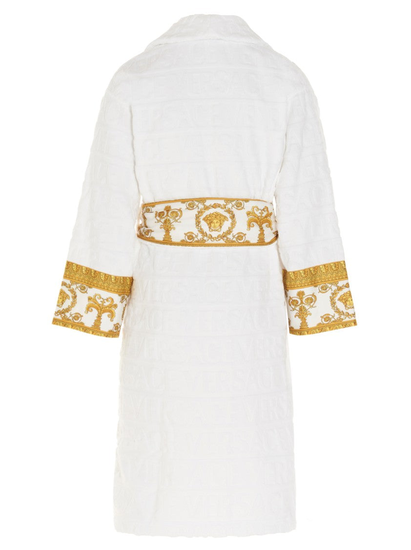 Versace Home Embossed Logo Bathrobe
