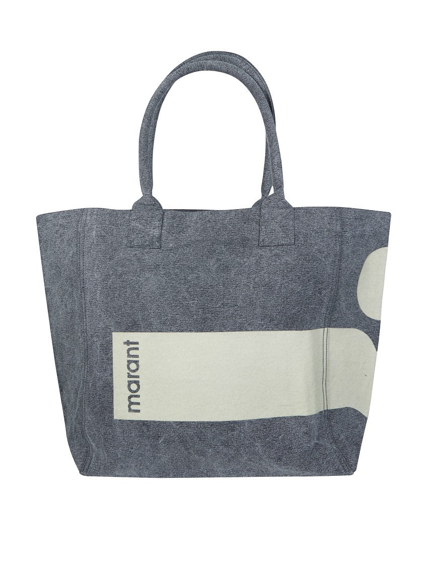 Isabel Marant Grey Yenky Small Wrapped Stripe Tote Bag