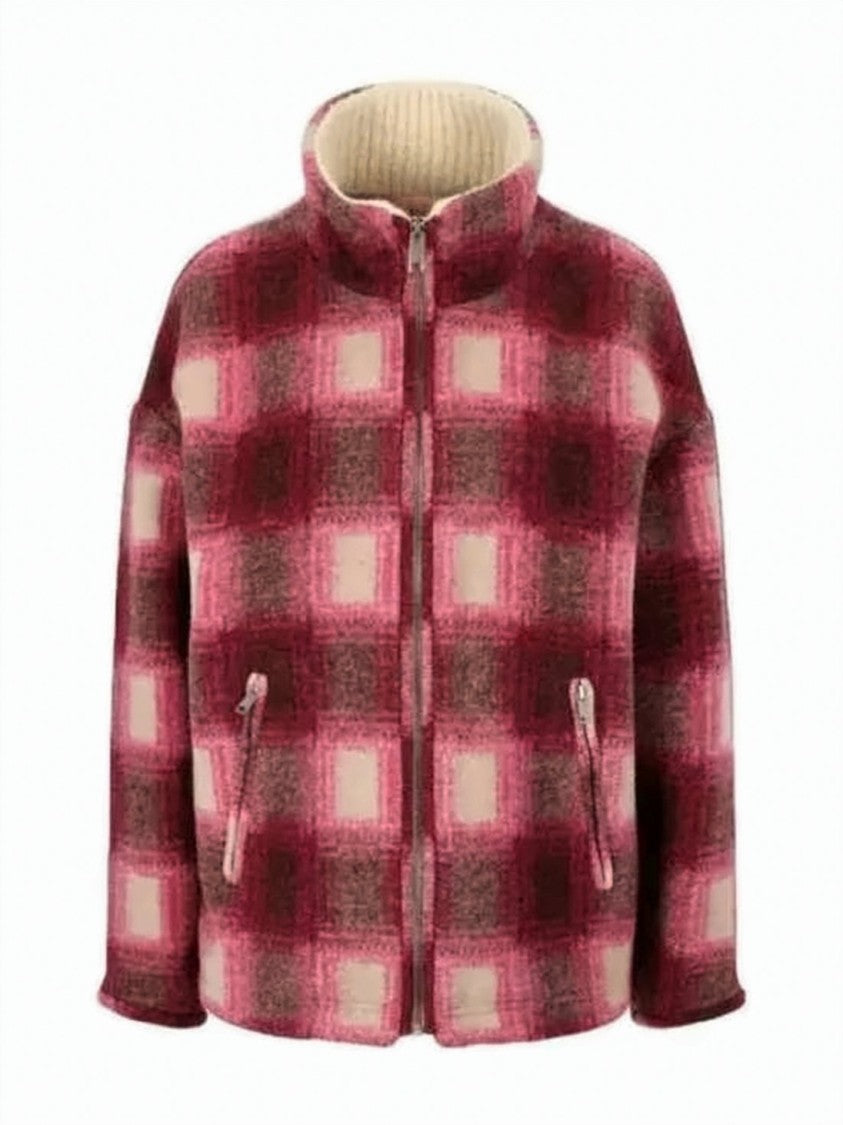 Isabel Marant Checkered Jacket With High Collar