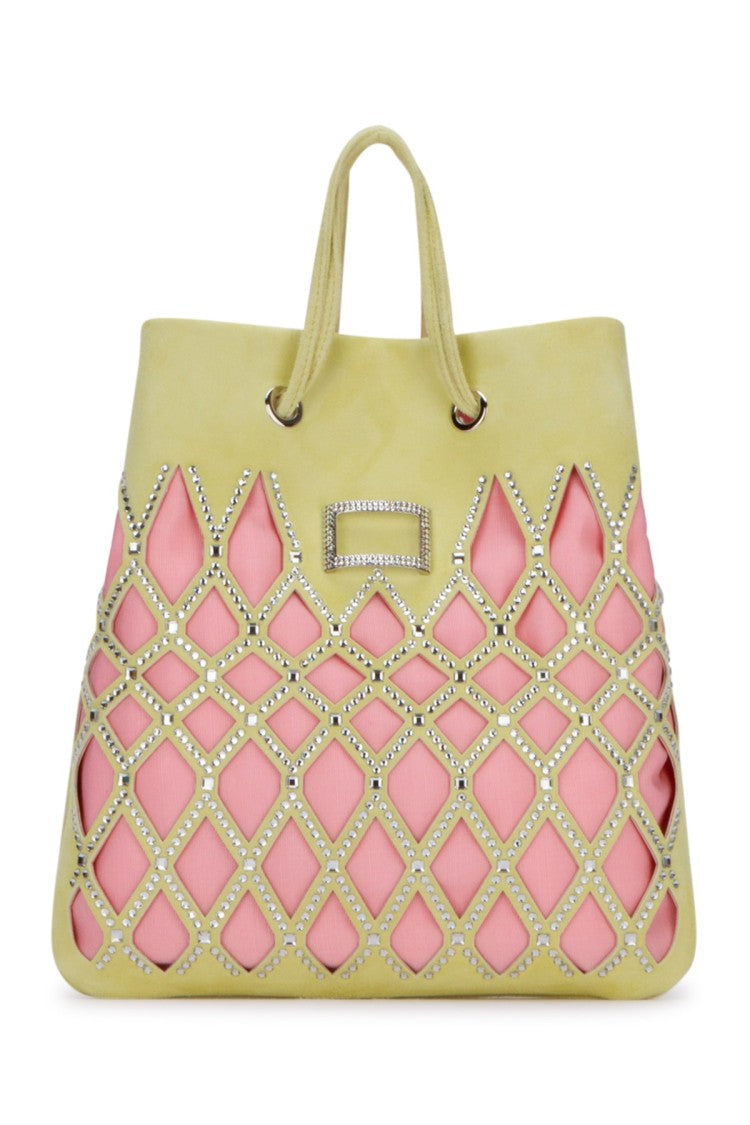Roger Vivier Structured Lattice Design Tote Bag