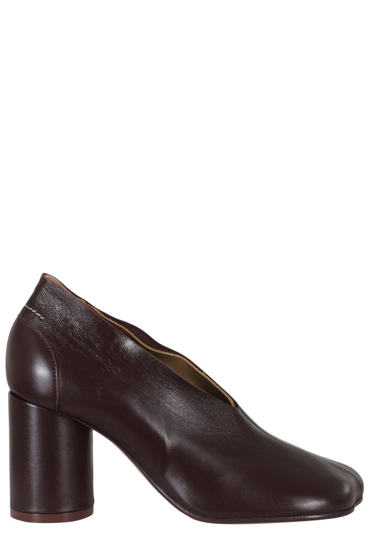 Mm6 By Maison Margiela Brown Anatomical Leather High Heel Pumps
