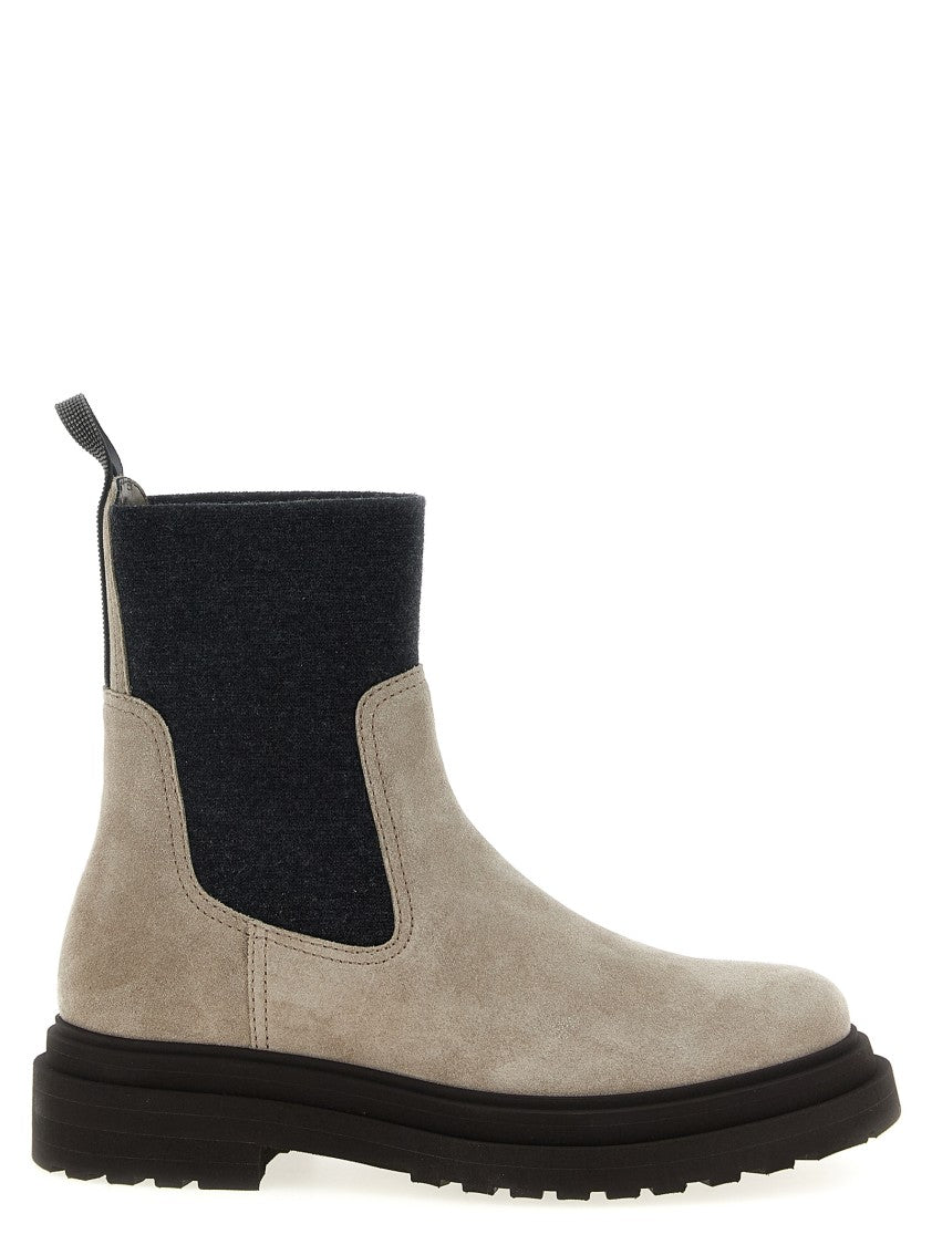 Brunello Cucinelli Precious Loop Detail Ankle Boots