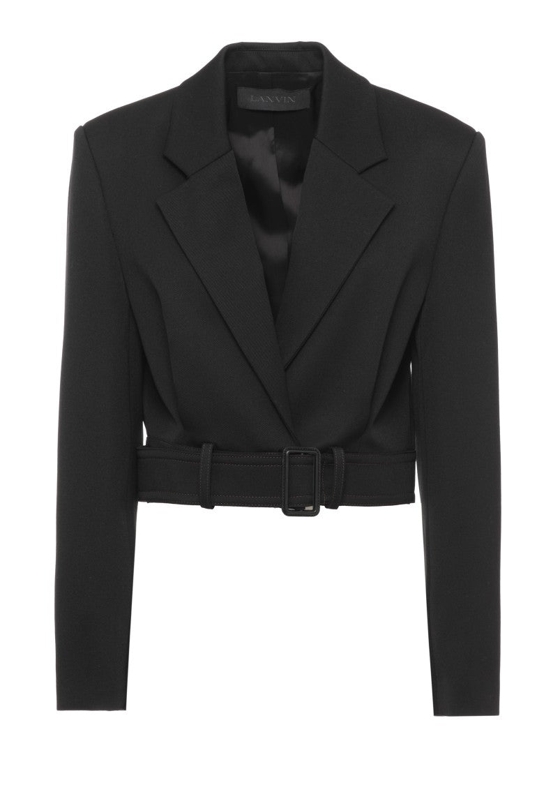 Lanvin Structured Peak Lapel Jacket With Built-In Belt