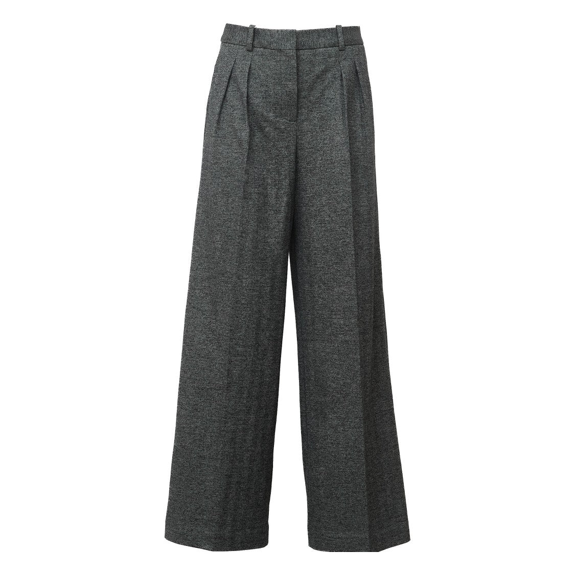 Circolo 1901 Double Pinces Cotton-Wool Wide-Leg Pants