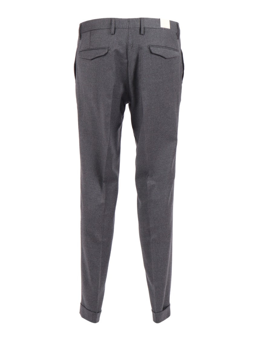 Briglia Slim Fit Cuffed Pleated Straight-Leg Pants