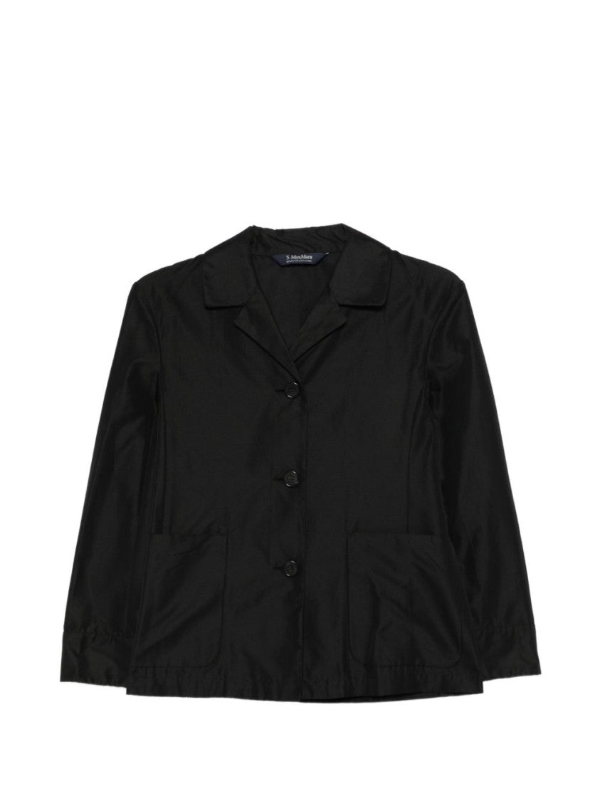 Max Mara Single-Breasted Black Jacket With Three-Button Closure