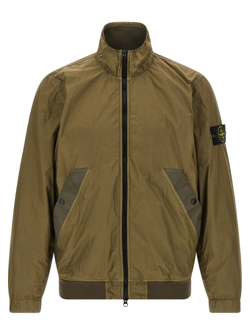 Stone Island Nylon Reps Jacket With High Neck
