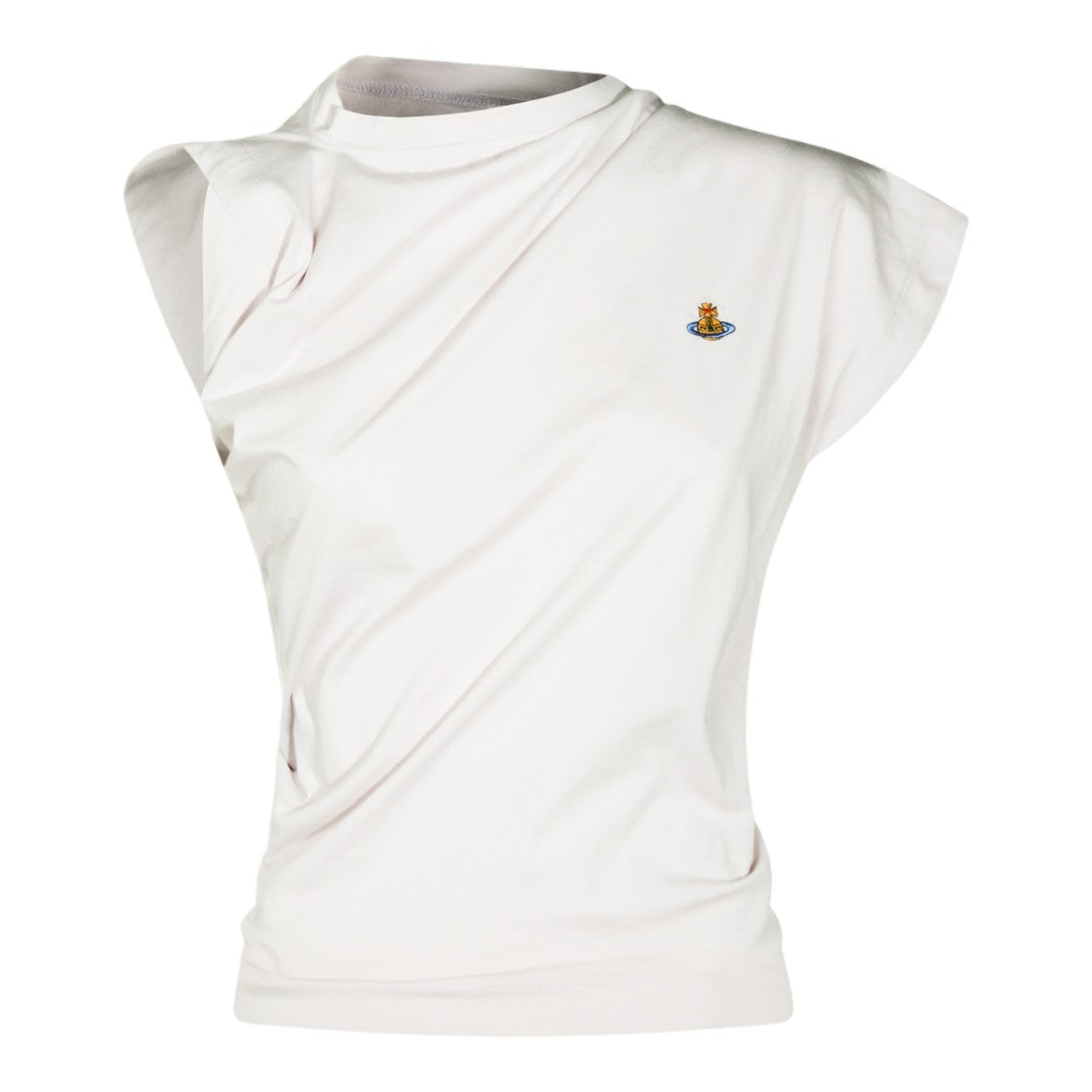 Vivienne Westwood Asymmetrical Short-Sleeved Top With Subtle Ruching