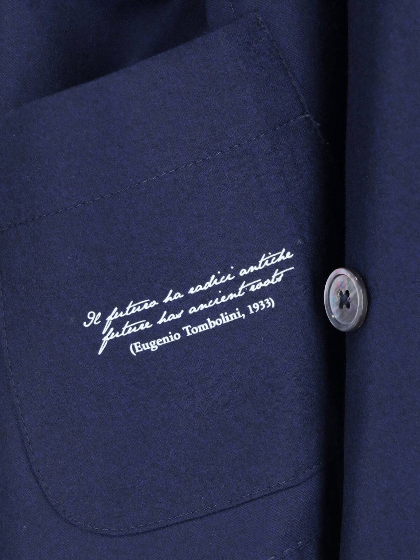 Tombolini Deep Blue Virgin Wool Double-Breasted Suit
