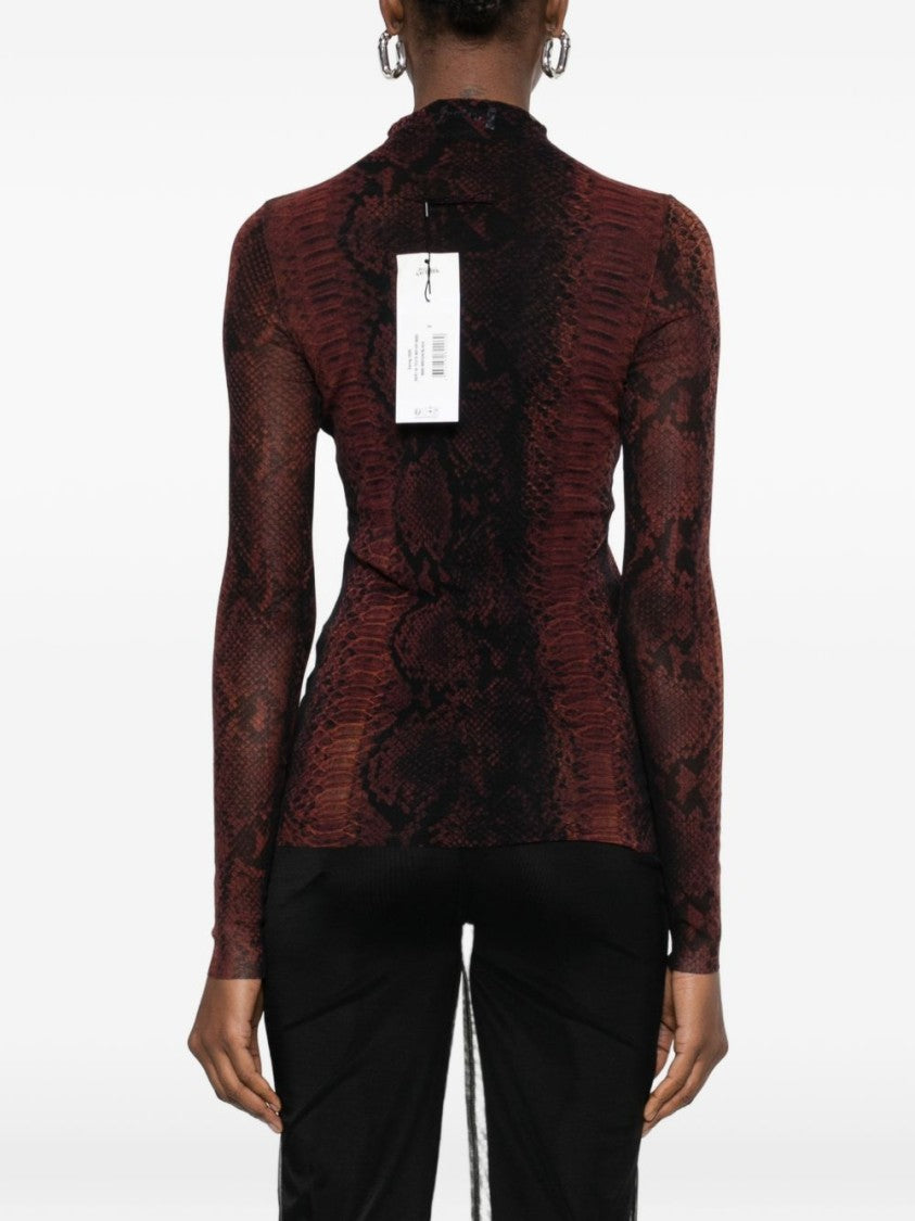 Jean Paul Gaultier Fitted Long-Sleeved Top With Snake Print