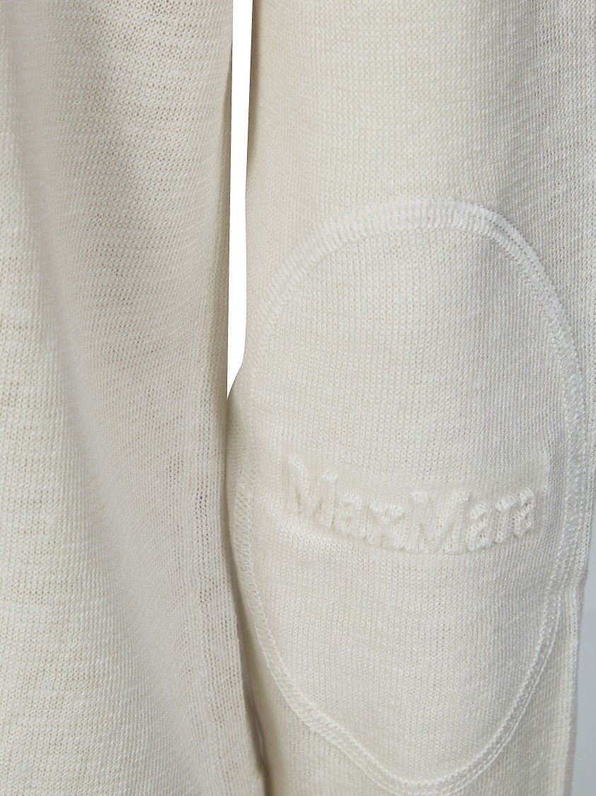 Max Mara Smmfervore Linen Elbow Patch Sweater