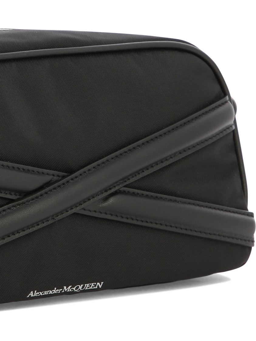 Alexander Mcqueen Rectangular Pouch With Leather Strap Details