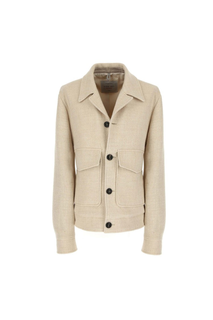 L.B.M. 1911 Cropped Textured Jacket With Classic Collar