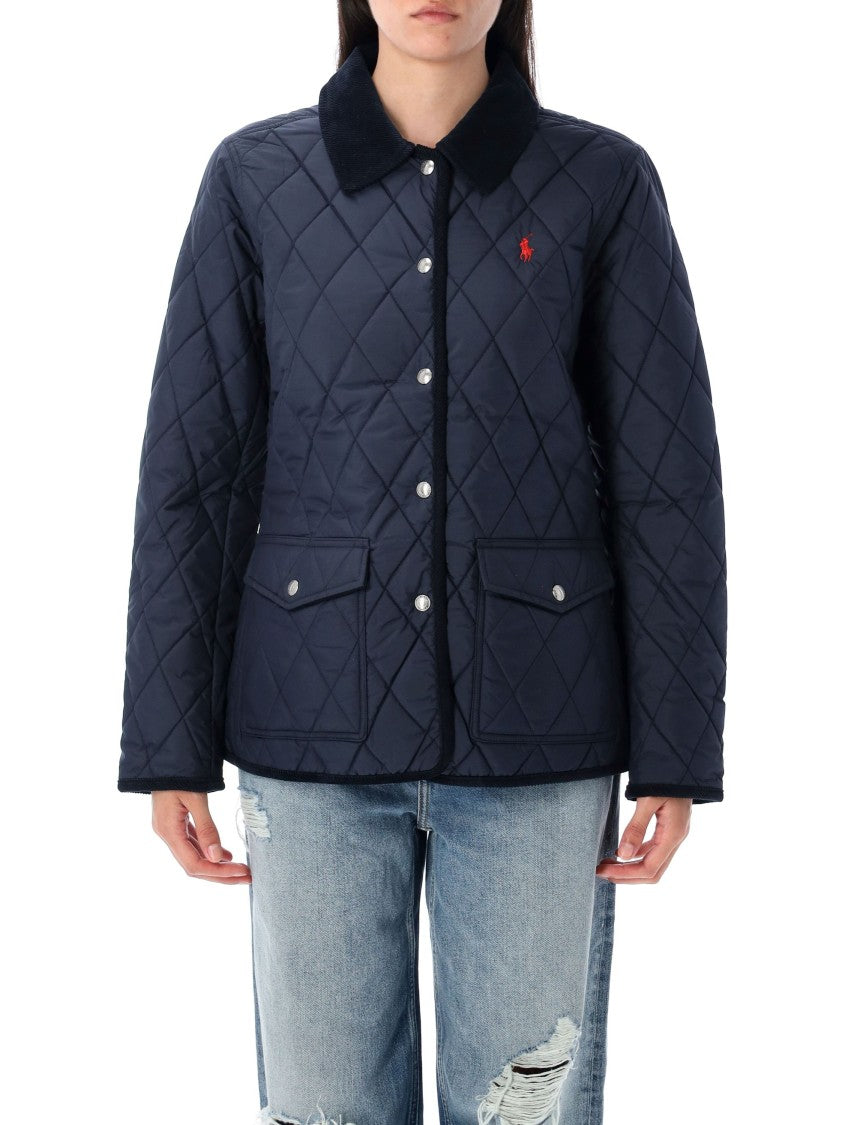 Polo Ralph Lauren Quilted Barn Jacket With Corduroy Collar