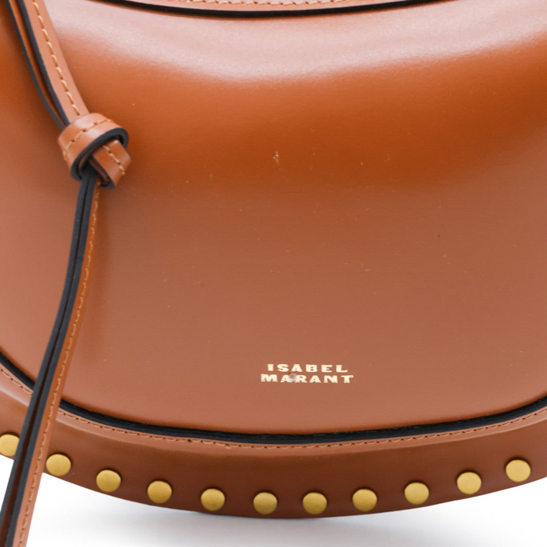 Isabel Marant Crescent-Shaped Shoulder Bag In Polished Leather