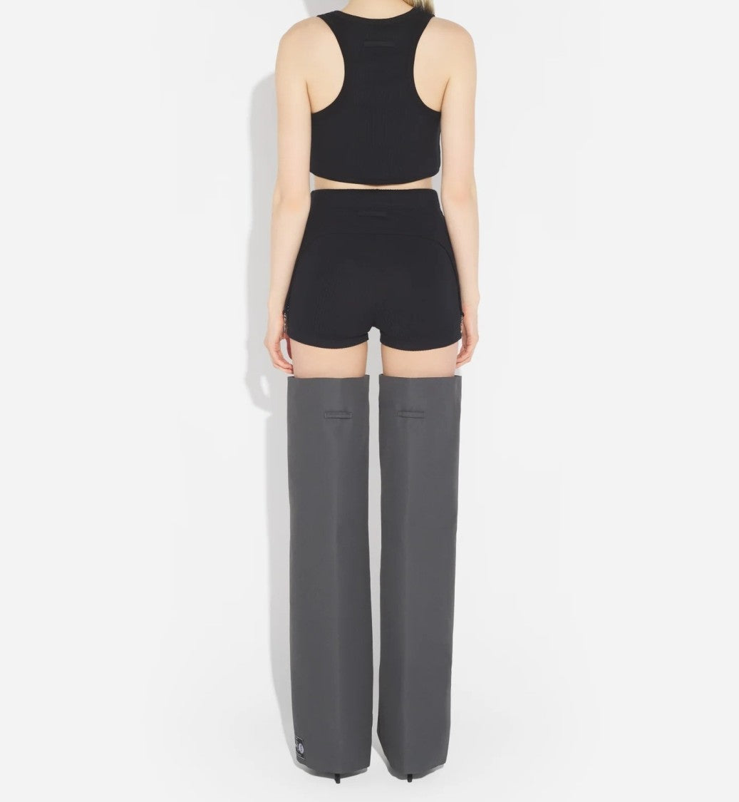 Jean Paul Gaultier Ribbed Black Cotton Shorts