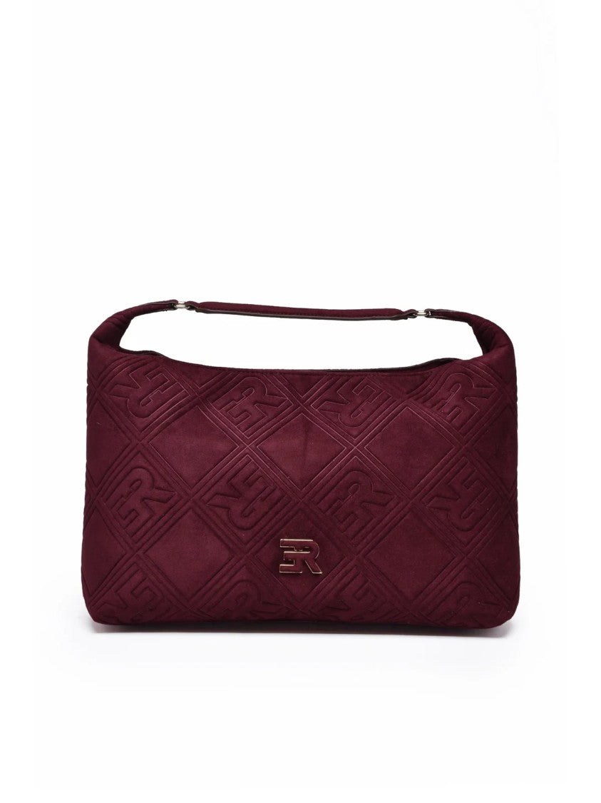 Ermanno Firenze Valentina Shoulder Bag With Quilted Design And Suede Effect