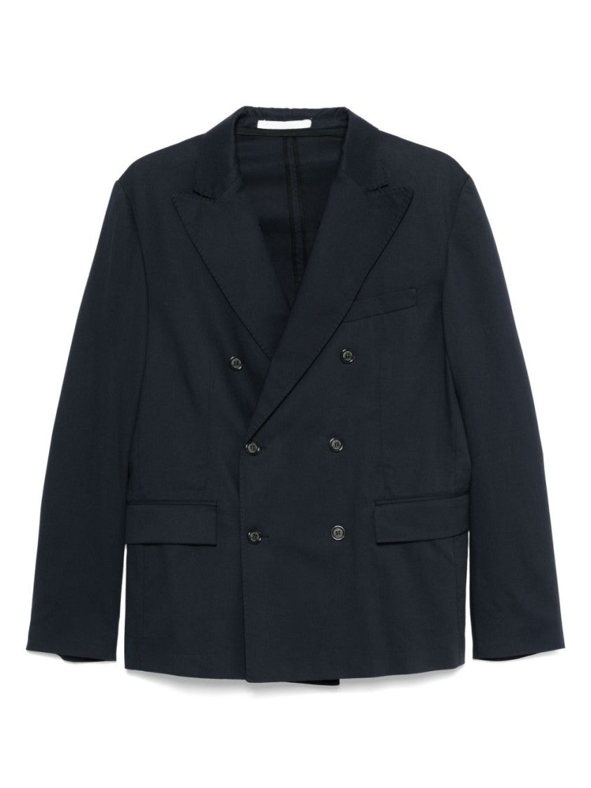 Paolo Pecora Double-Breasted Tailored Jacket With Sharp Lapels