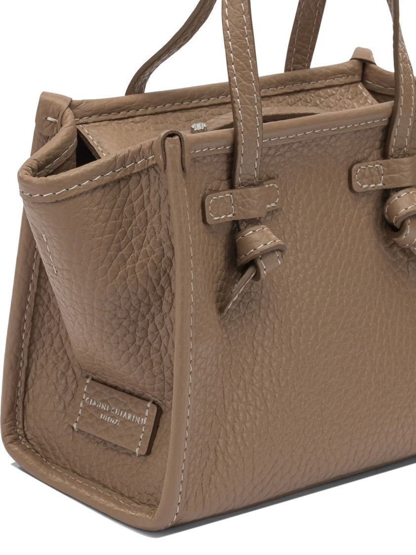Gianni Chiarini Textured Leather Handbag With Knot Detail