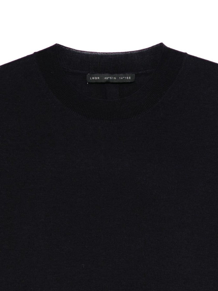Low Brand Crewneck Short-Sleeved Sweater In Extra-Fine Merino Wool