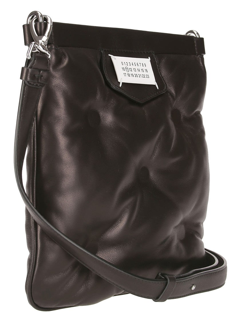 Maison Margiela Quilted Black Shoulder Bag With Adjustable Strap
