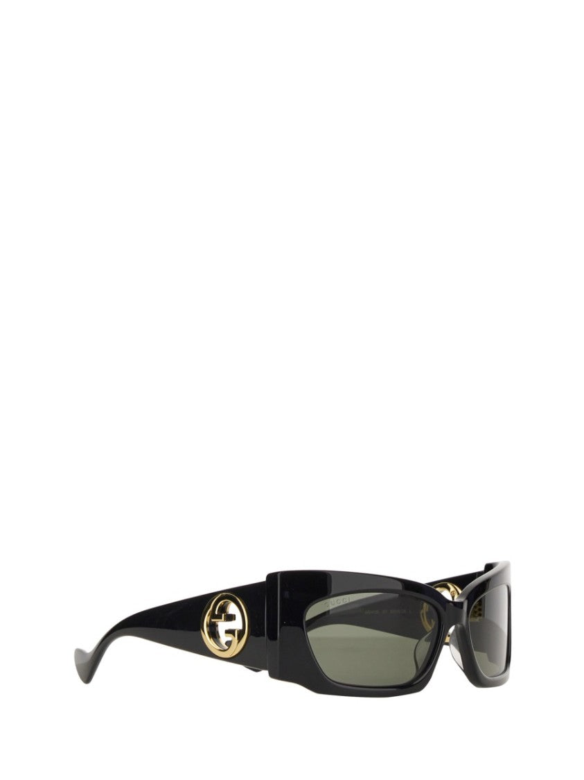 Gucci Sunglasses With Distinctive Cut-Out Acetate Temples