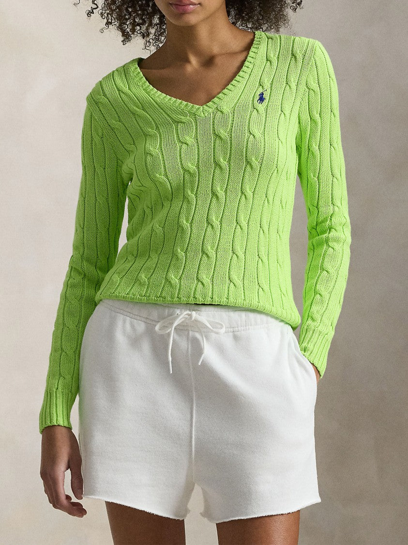 Polo Ralph Lauren Lime Green Kimberly Pullover Cotton Sweater