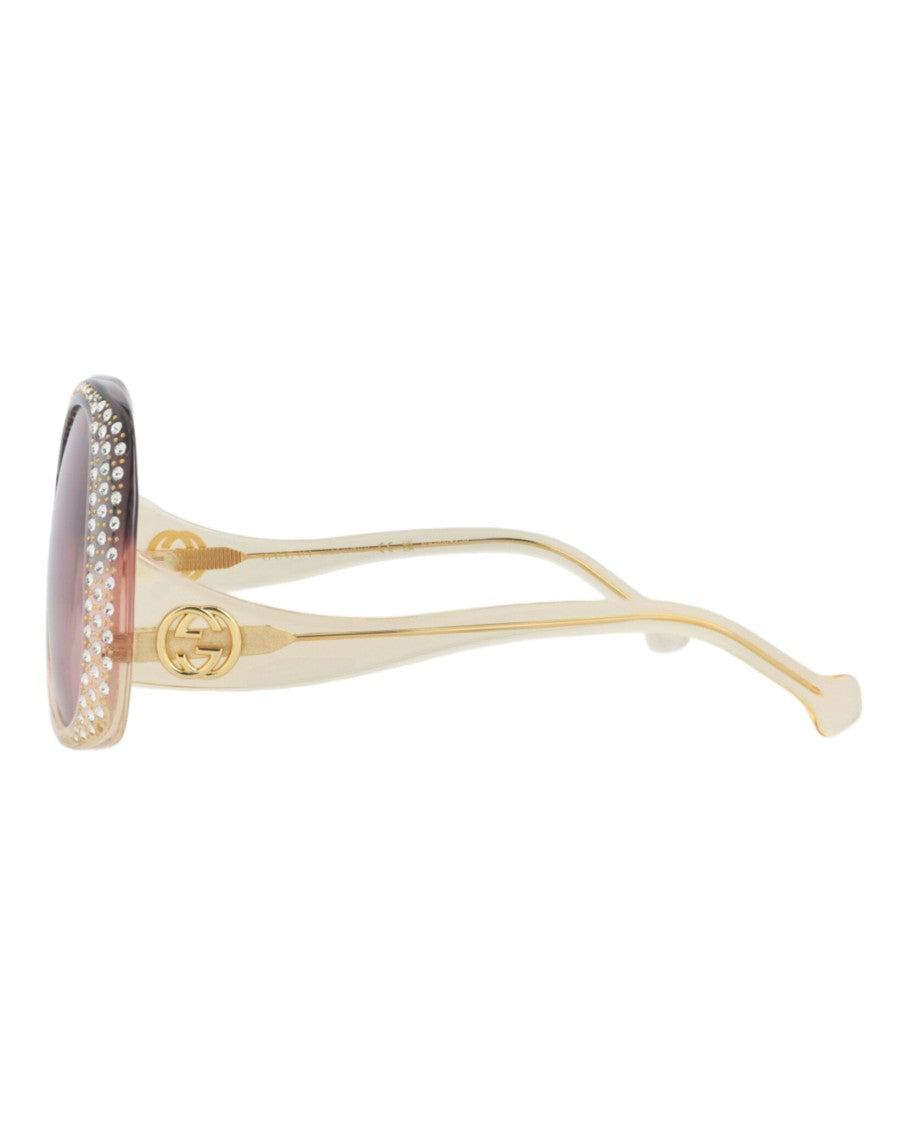 Gucci Round-Frame Acetate Sunglasses