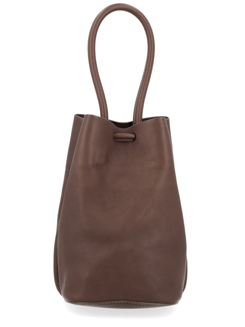 Uma Wang Neutrals Small Smooth Leather Bucket Bag