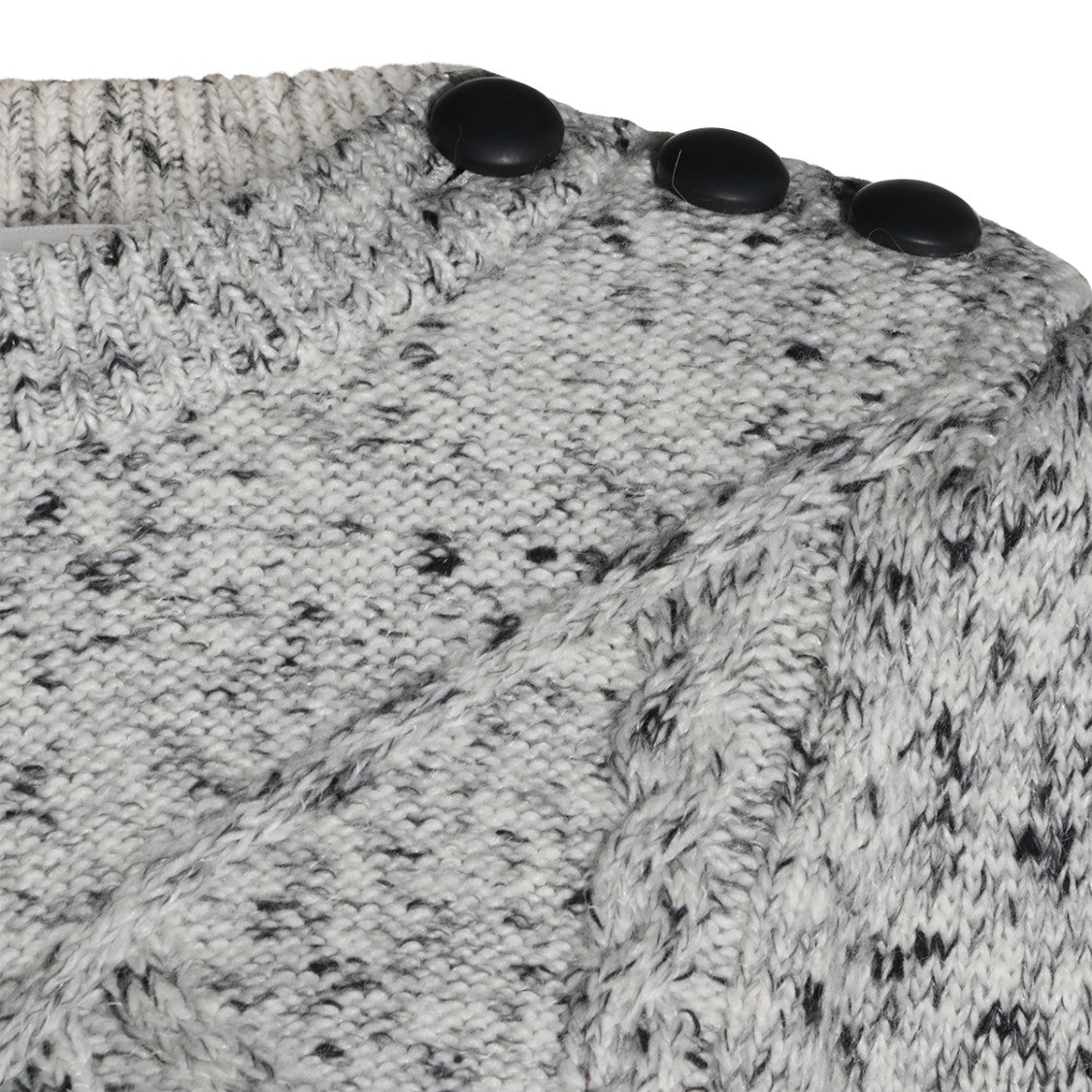 Isabel Marant Étoile Light Grey Textured Button Knit Sweater
