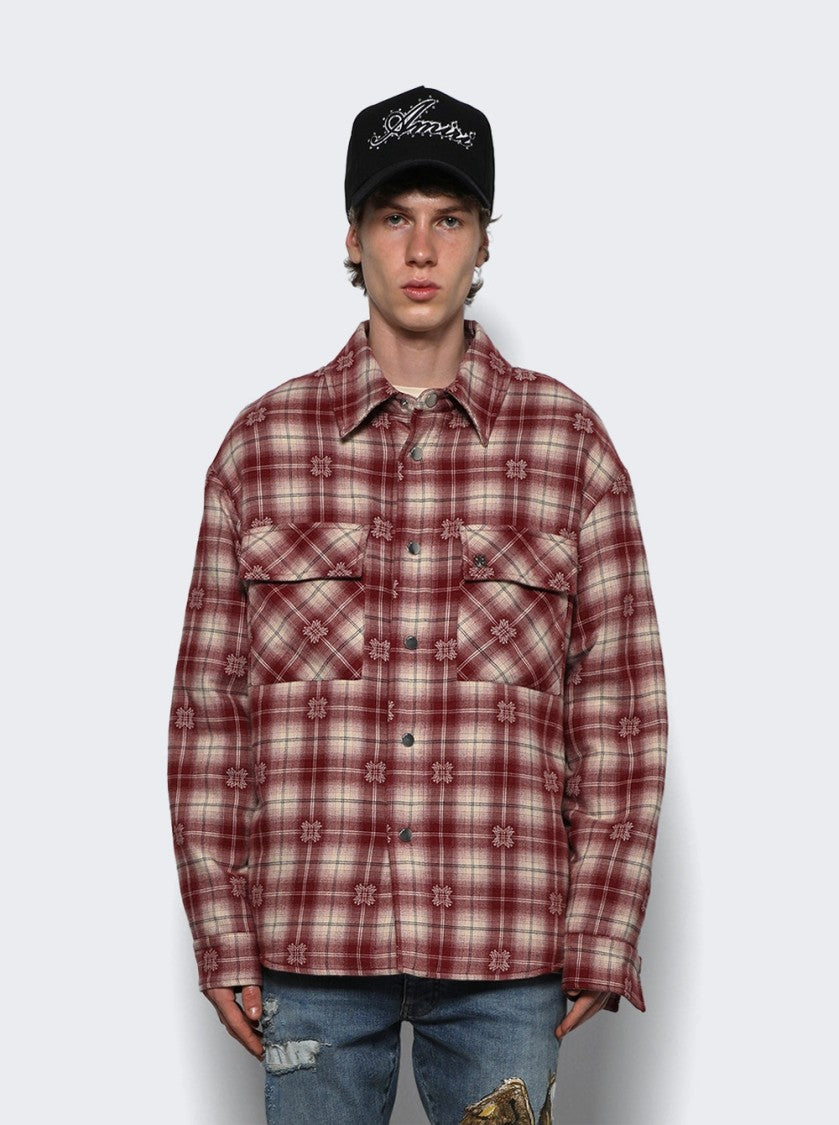 Amiri Padded Overshirt Deep Red