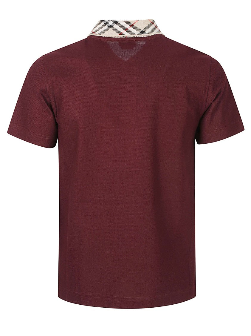 Burberry Cotton Pique Check Polo Shirt