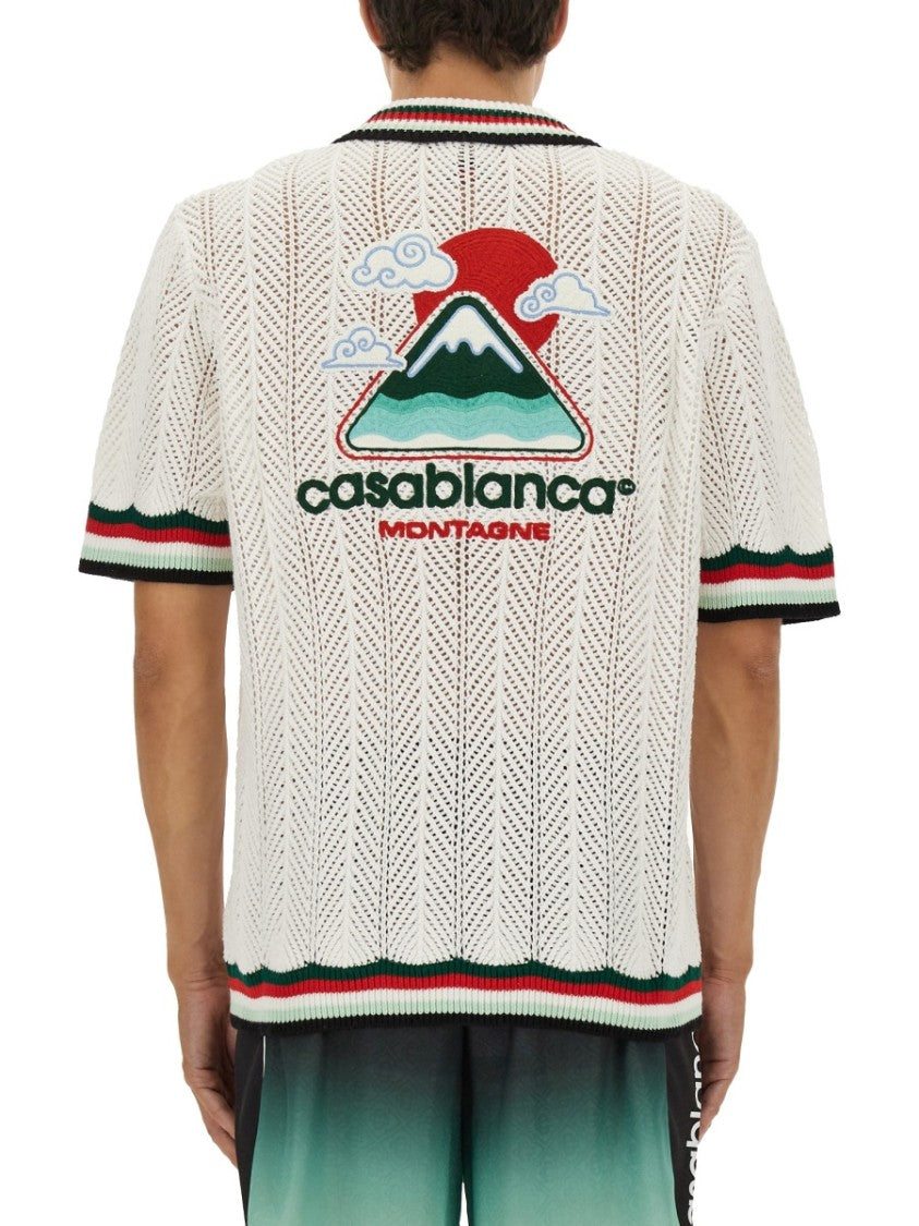 Casablanca "Ondulee Mountains" Crochet Shirt