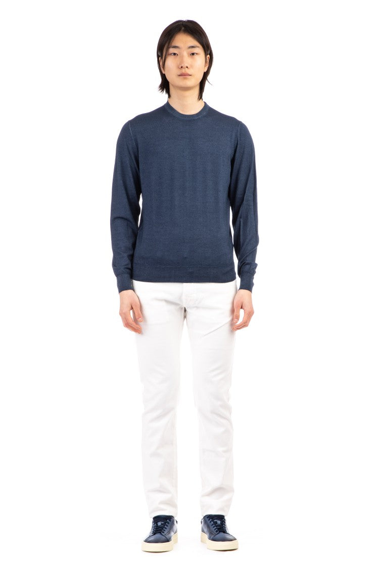 Drumohr Super 140’S Watercolor Dyed Extrafine Wool Crewneck Sweater