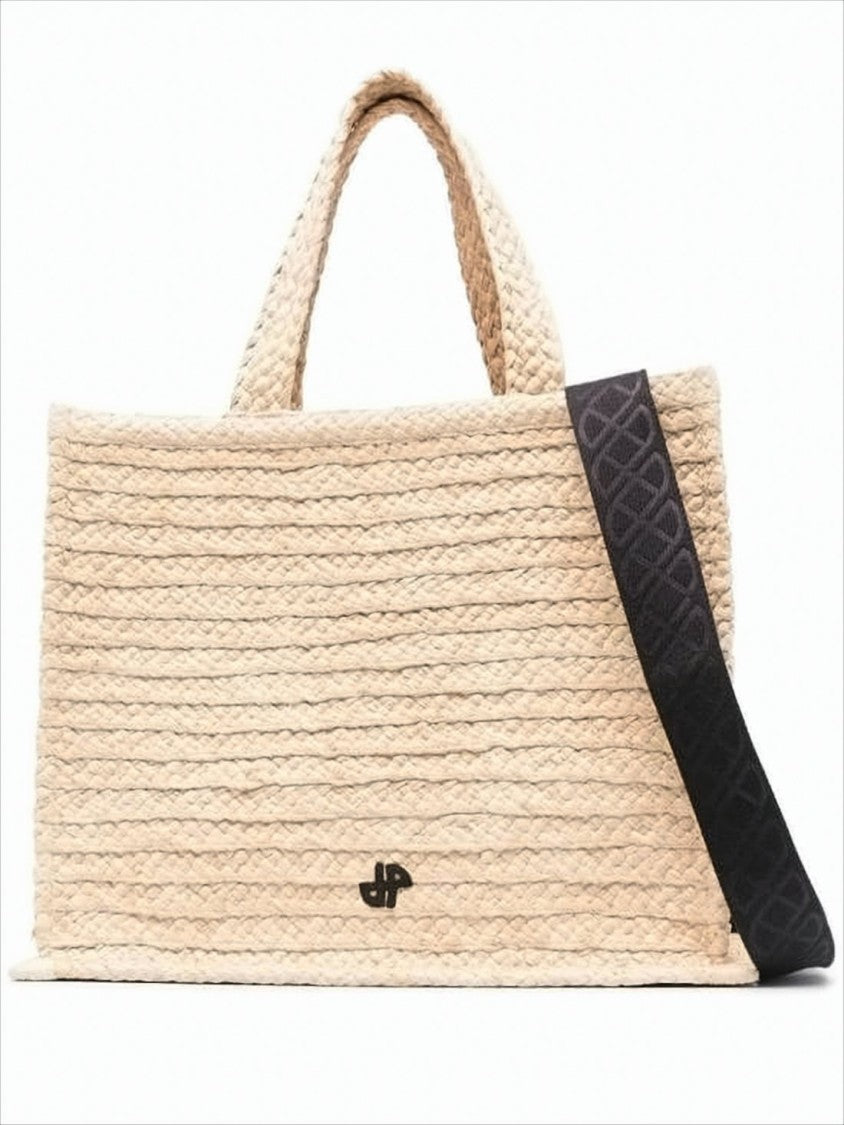 Patou Braided Raffia Tote Bag