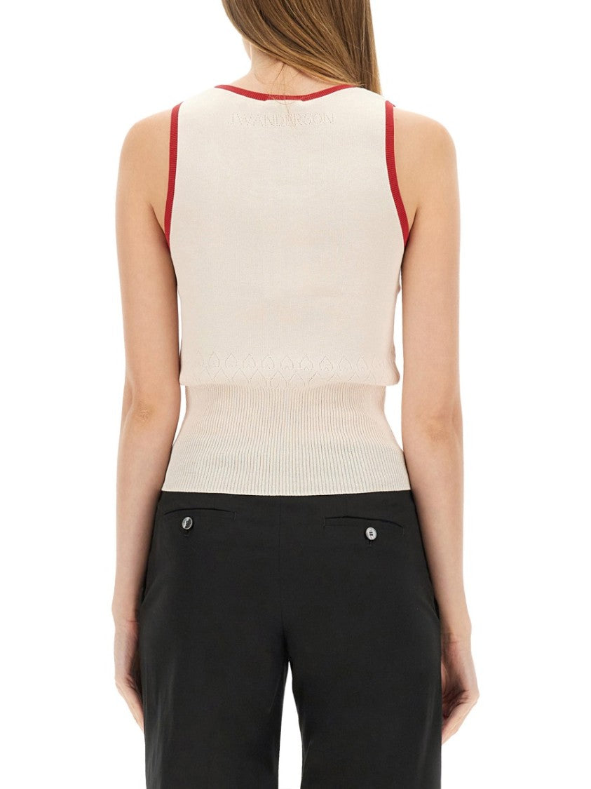 J. W. Anderson Slim-Fit Knitted Vest With Ribbed Hem