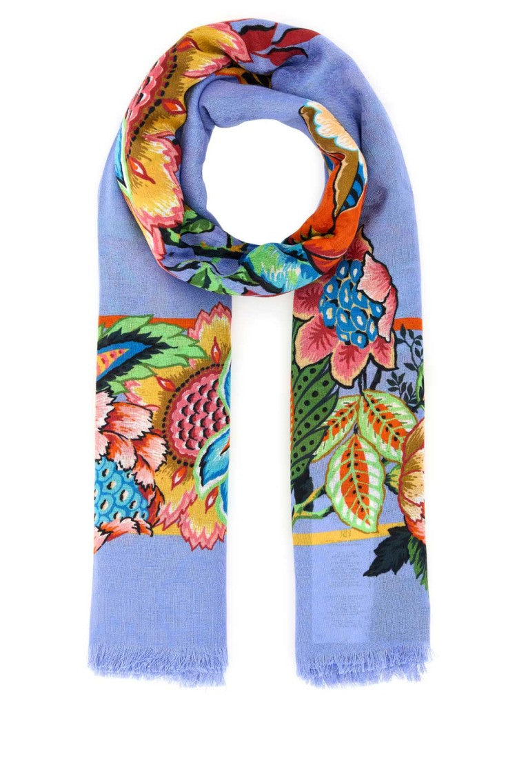 Etro Printed Cotton Blend Foulard
