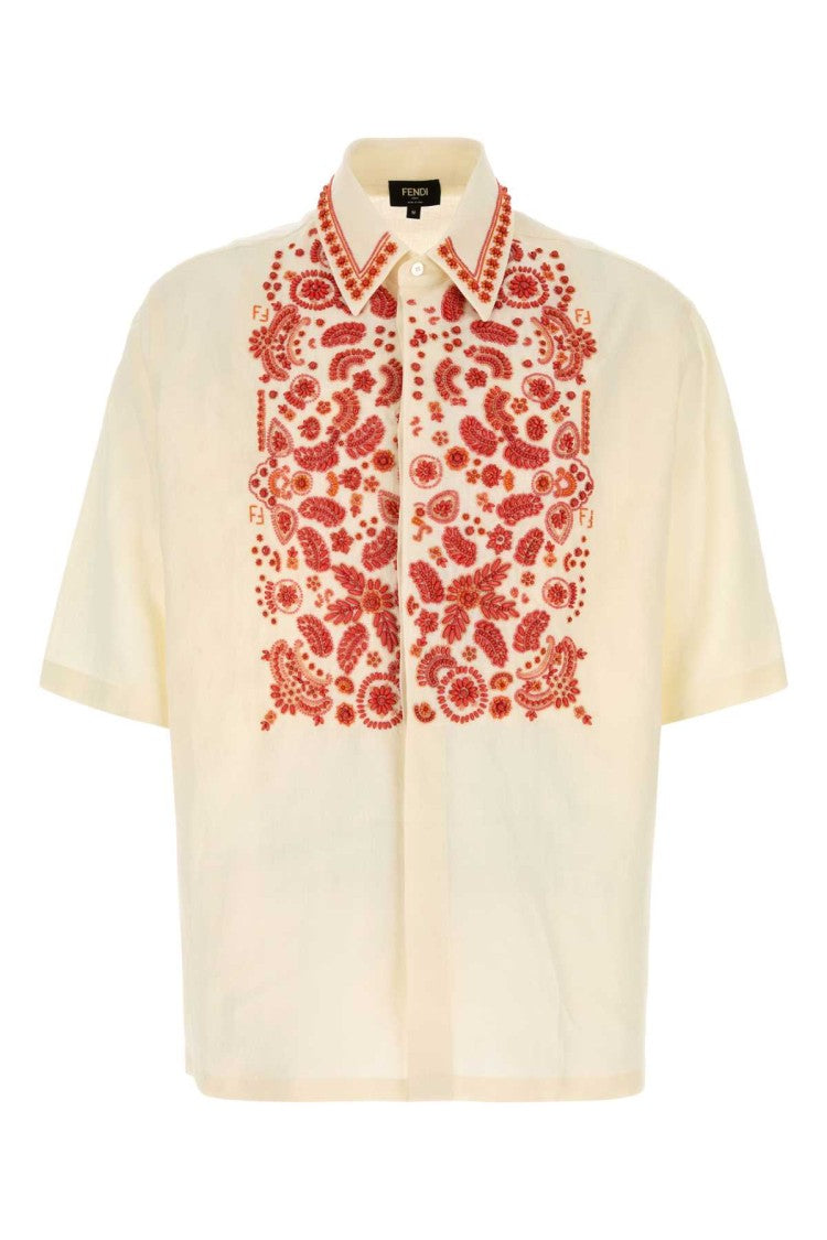 Fendi Ivory Linen Shirt