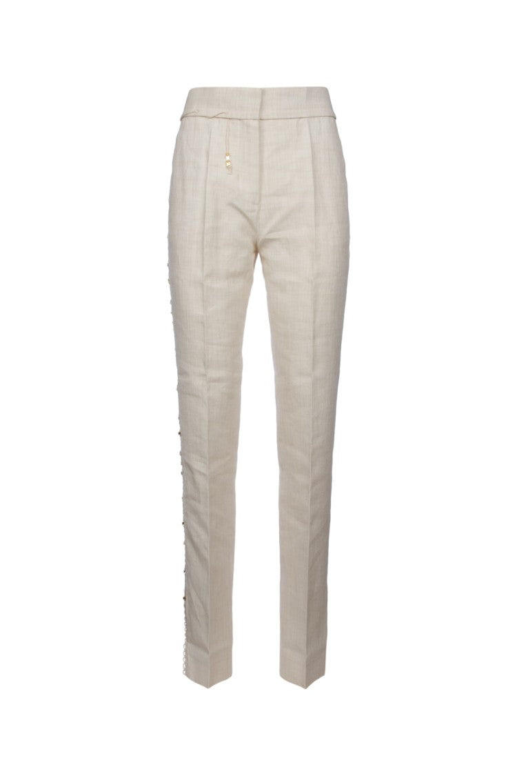 Jacquemus Tailored Straight-Leg Trousers With Decorative Detailing