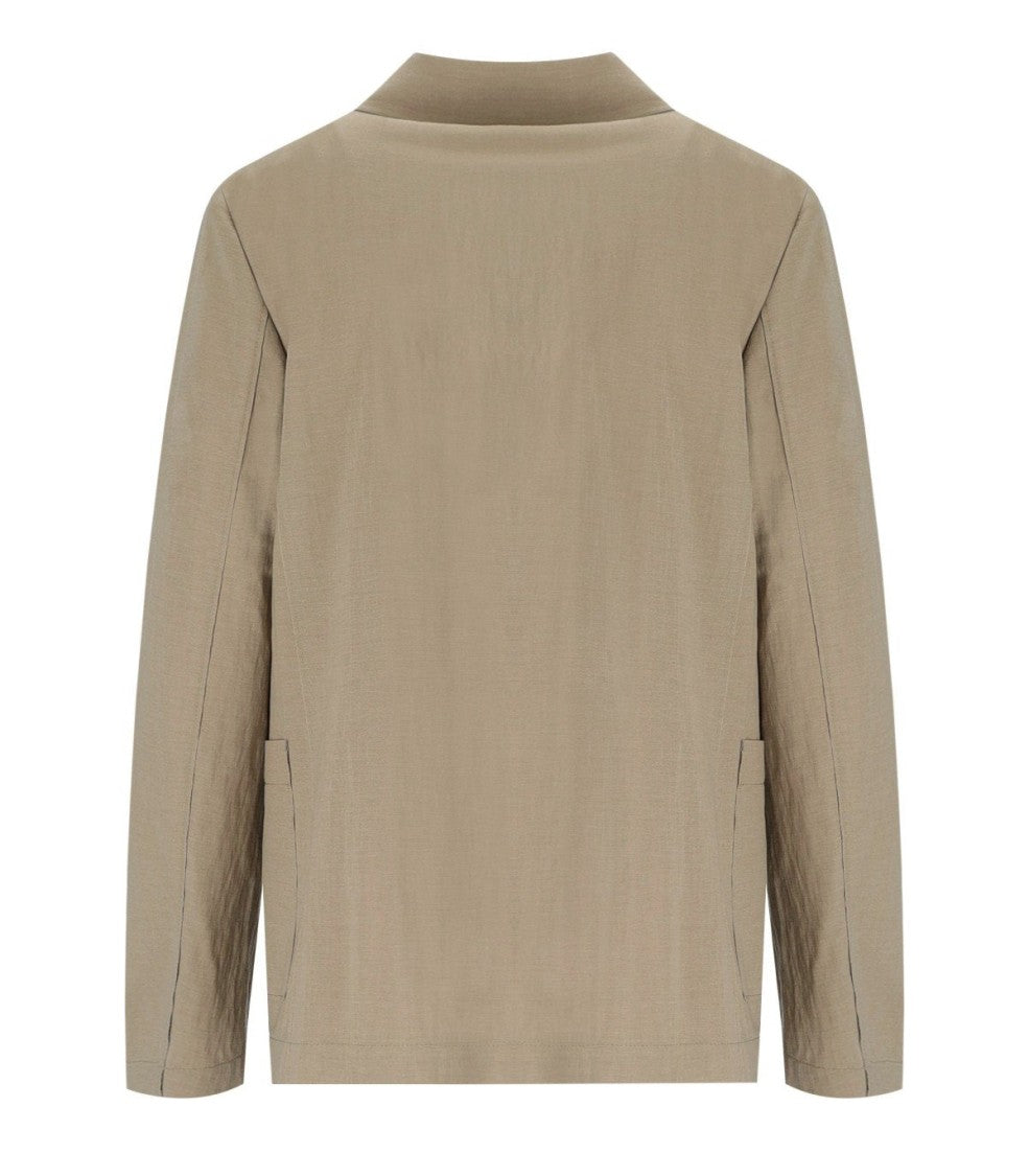 Harris Wharf London Dove Grey Single-Breasted Blazer