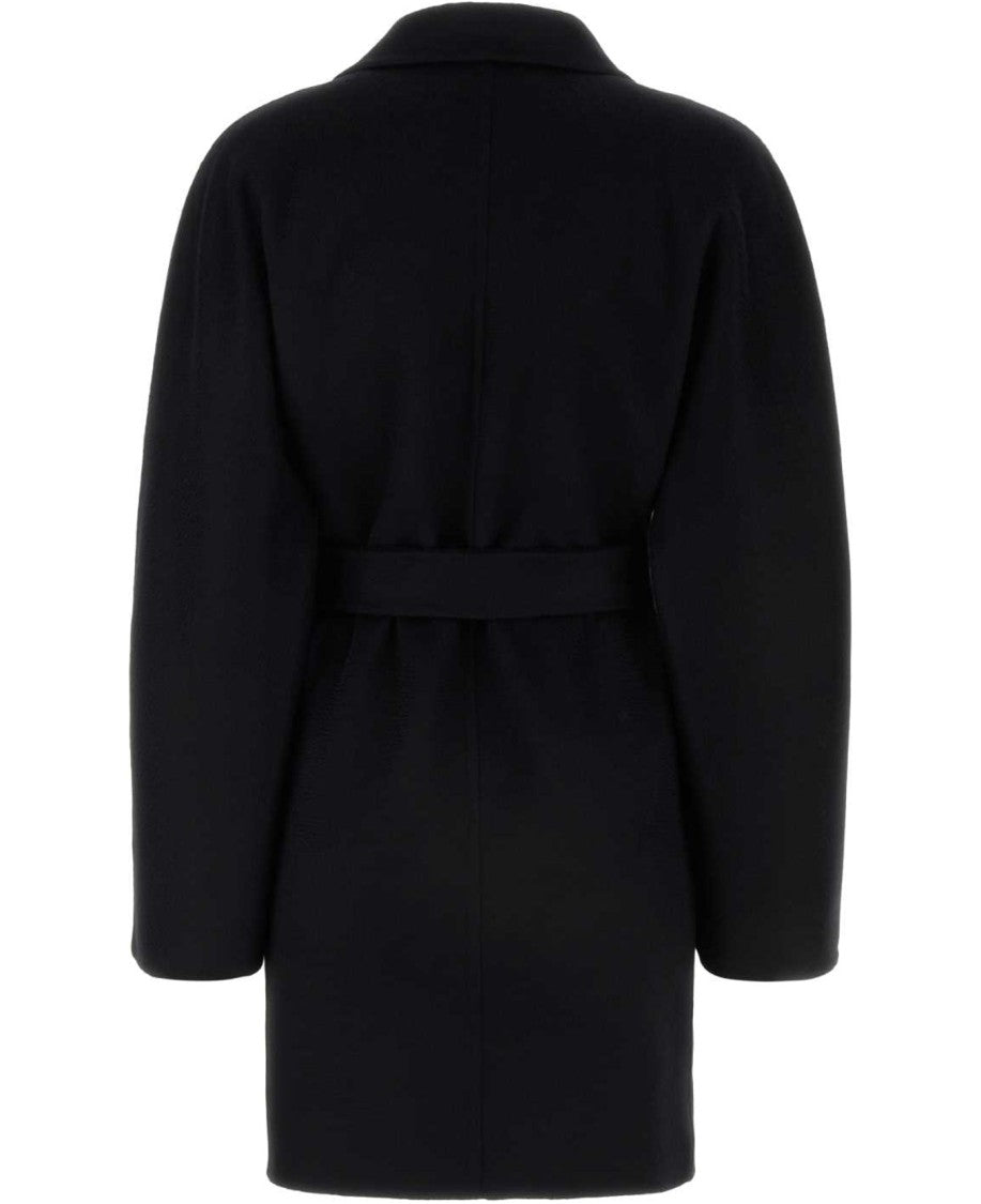 Max Mara Knee-Length Cashmere Wrap Coat With Self-Tie Belt
