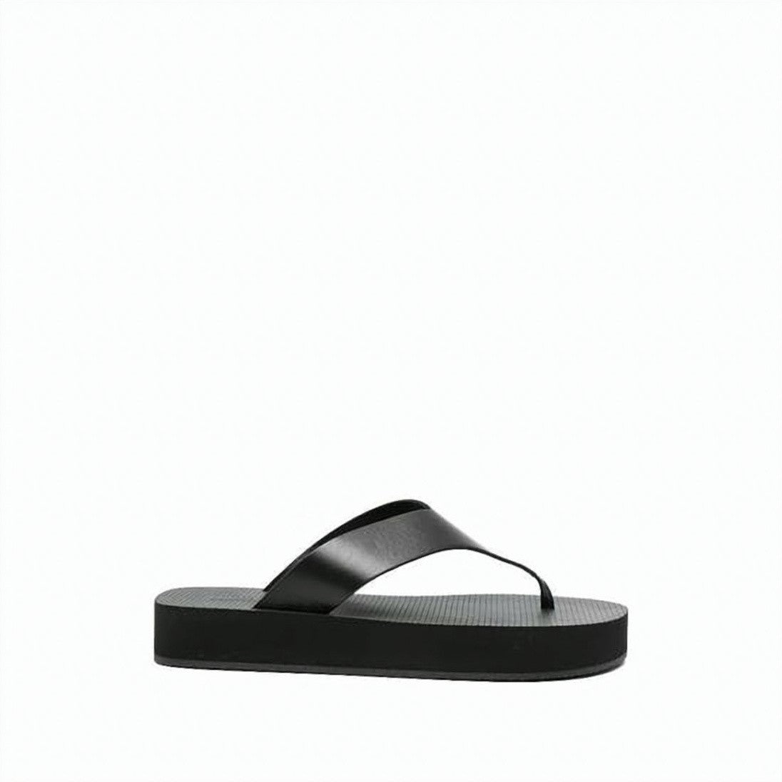 The Row Textured Sole Sandal With Wide Leather Strap