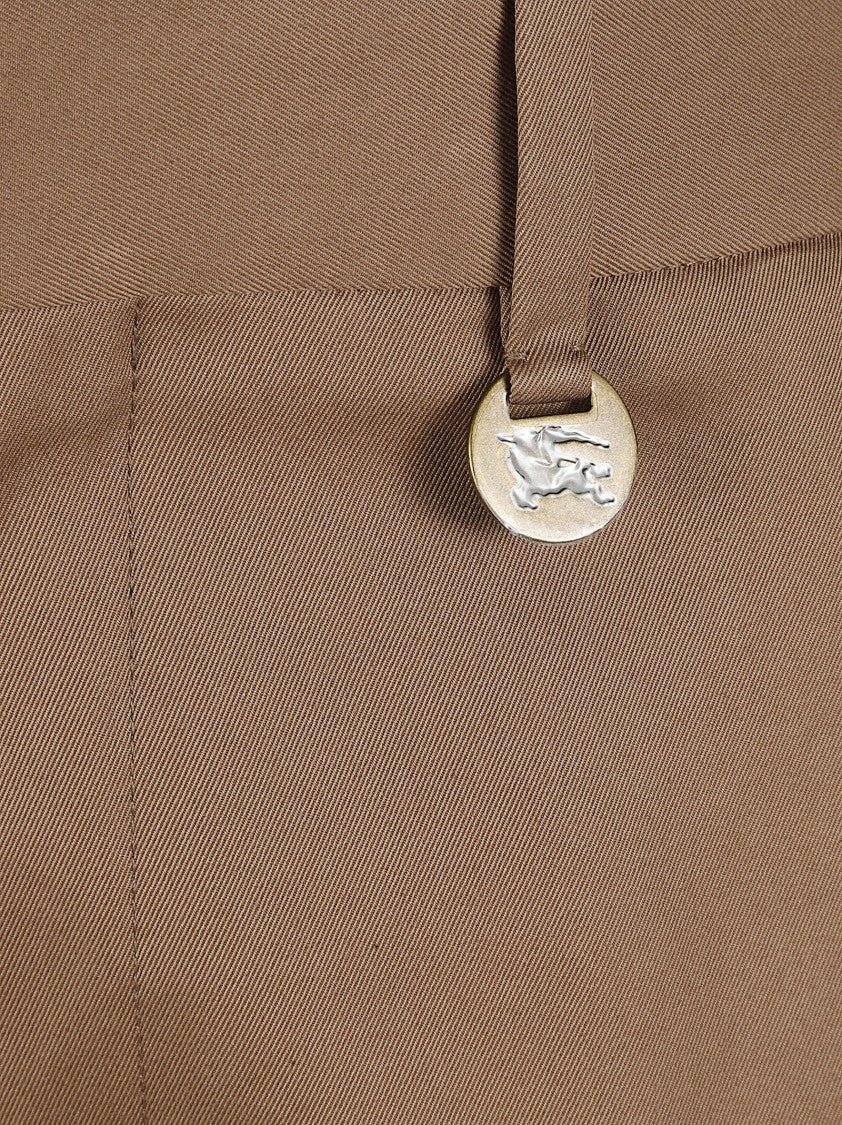 Burberry Tailored Brown Cotton Trousers