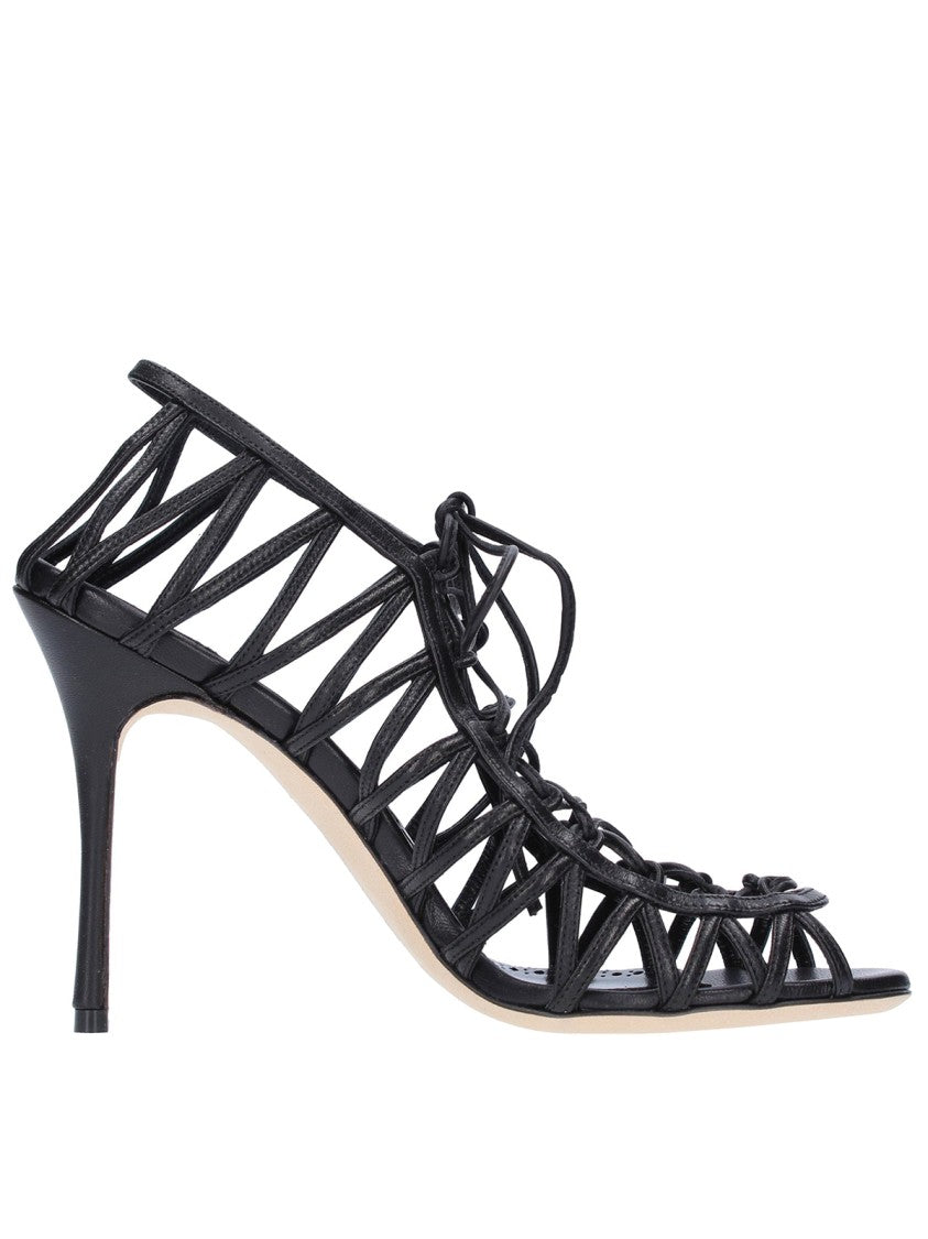 Manolo Blahnik Hamza 105 Leather Sandals